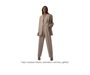 Traje 4 piezas Dama