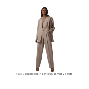 Traje 4 piezas Dama